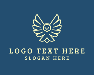 Line - Soaring Royal Eagle logo design