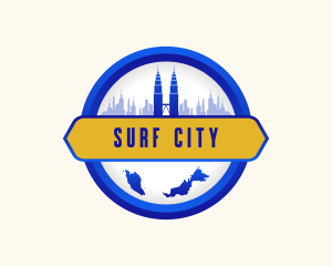 Malaysia City Map logo design