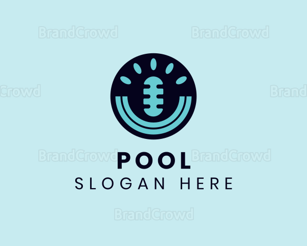 Round Music Podcast Mic Logo