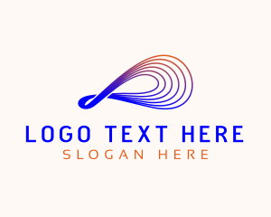 Agency - Gradient Loop Waves logo design