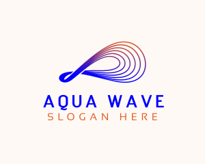 Gradient Loop Waves logo design