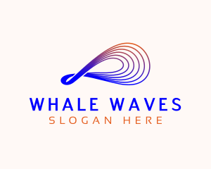 Gradient Loop Waves logo design