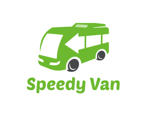 Van - Green Van Bus logo design