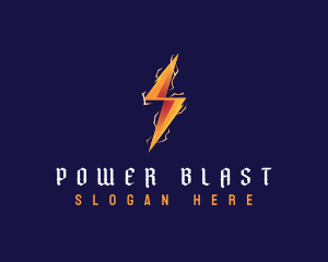 Electric Lightning Power logo design