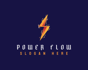 Electric Lightning Power logo design