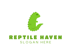 Baby Dragon Reptile logo design