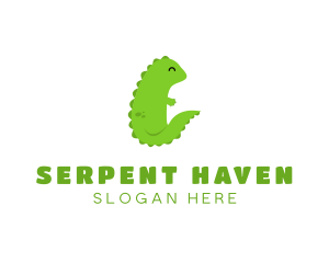 Baby Dragon Reptile logo design