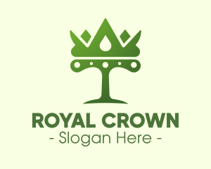 Crown - Green Tree Crown logo design