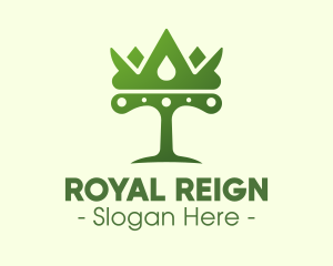 Reign - Green Tree Crown logo design