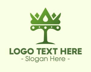 Coronet - Green Tree Crown logo design