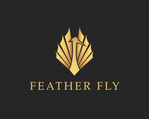 Golden Crane Wings logo design