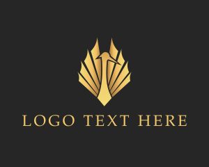 Hotel - Golden Crane Wings logo design