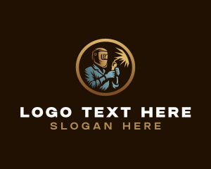 Worker - Industrial Welder Worker logo design