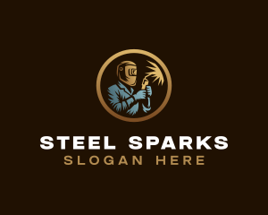 Welder - Industrial Welder Worker logo design