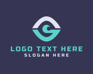 Lens - Tech Eye Letter G logo design
