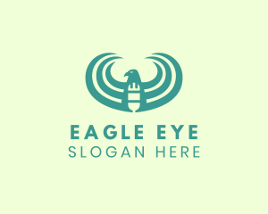 Eagle Wing Microphone logo design