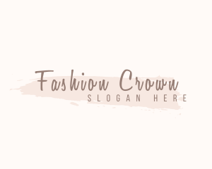 Feminine Cursive Fashion logo design