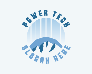 Trek - Blue Ice Mountain logo design