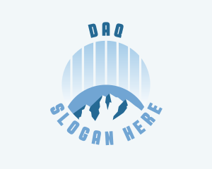 Hiking - Blue Ice Mountain logo design