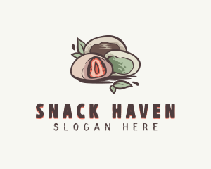 Sweet Mochi Dessert logo design