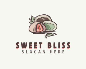 Sweet Mochi Dessert logo design