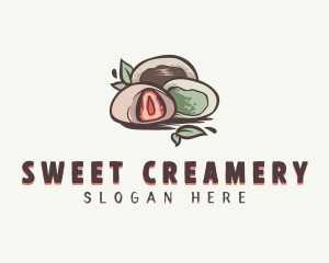 Sweet Mochi Dessert logo design