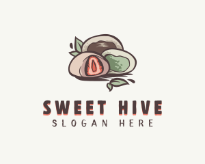 Sweet Mochi Dessert logo design