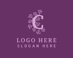 Floral Beauty Letter C Logo