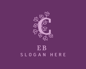 Purple - Floral Beauty Letter C logo design