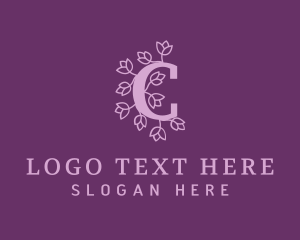 Floral Beauty Letter C Logo