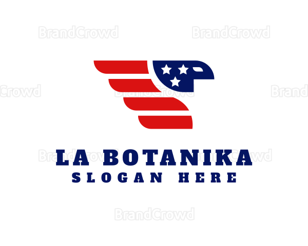 American Flag Patriot Eagle Logo