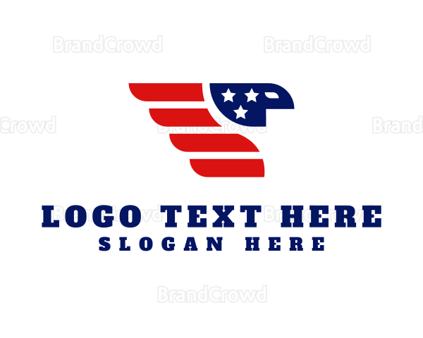 American Flag Patriot Eagle Logo