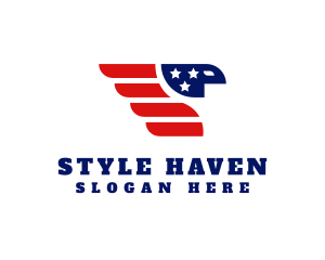 Veteran - American Flag Patriot Eagle logo design