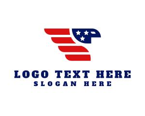 Usa - American Flag Patriot Eagle logo design