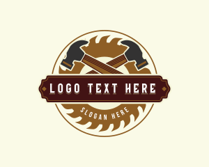 Circular Blade - Hammer Blade Carpentry logo design