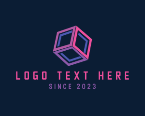 Digital Modern Cube logo design
