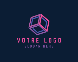 Digital Modern Cube Logo