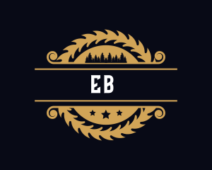 Emblem - Circular Saw Woodcutter logo design