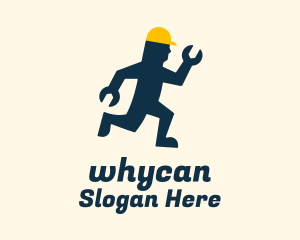 Wrench Construction Man Logo
