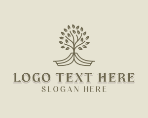 Bible Study - Book Tree Learning logo design