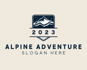 Alpine Mountain Hiking logo design