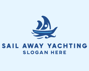 Travel Sailor Boat  logo design