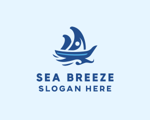 Travel Sailor Boat  logo design