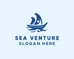 Travel Sailor Boat  logo design