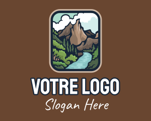 Trip - Mountain River Valley logo design