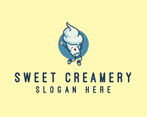 Creamery - Ice Cream Sundae logo design