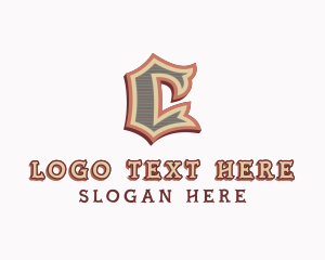 Vintage - Antique Vintage Letter C logo design