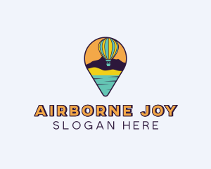 Hot Air Balloon Gps logo design