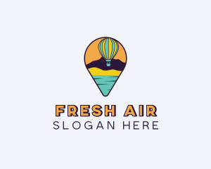 Hot Air Balloon Gps logo design