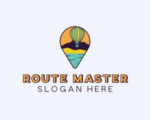 Hot Air Balloon Gps logo design